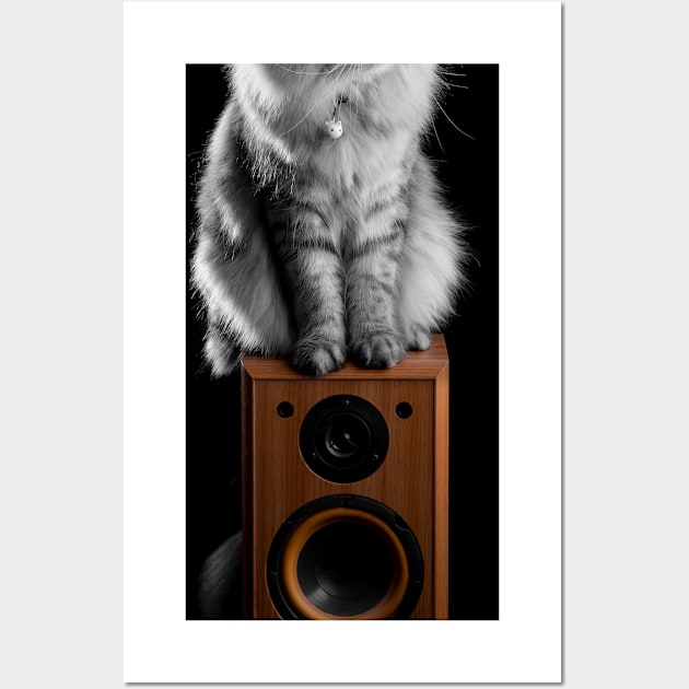 Cat Music Wall Art by kawaii_shop